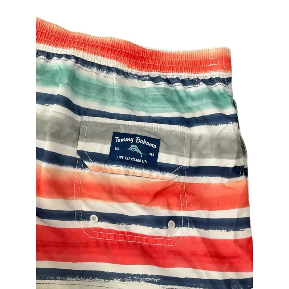 Tommy Bahama Men's Swim Trunks Shorts Striped Size XL NEW